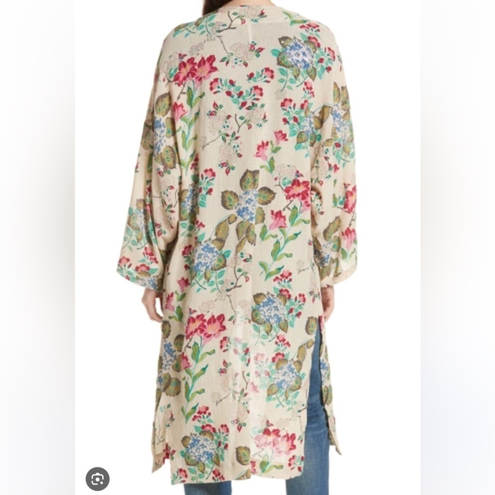 Free People Latimer Kimono In Neutral Combo Size XS NWT - Picture 3 of 11